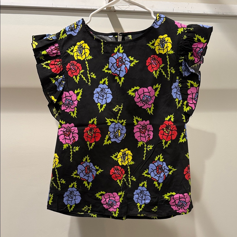 Nooorks ruffle sleeve top